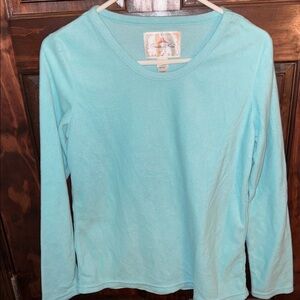 Women's Light Blue Long Sleeve Top